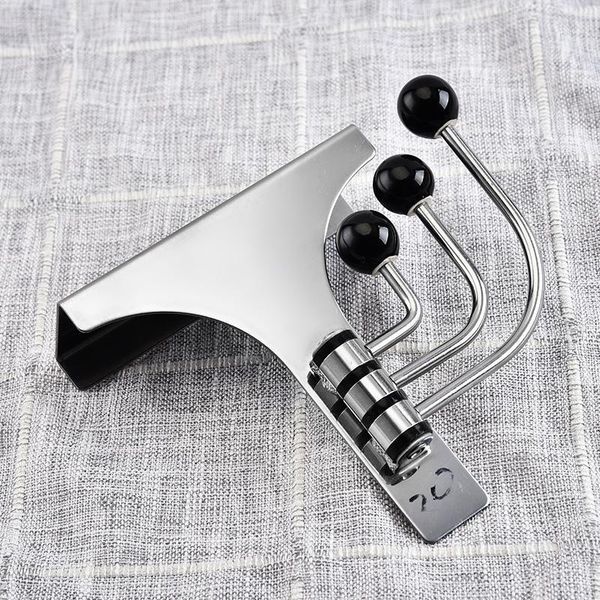 

practical rotating stainless steel door hook wall hanger hat keys bag durable kitchen 3 hook towel clothe wall over door1