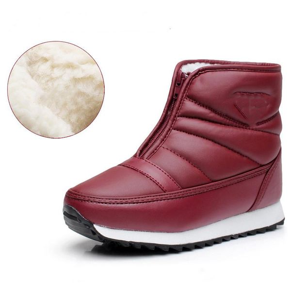 

couples in winter warm waterproof non-slip boots thickening and velvet moon boots flat old man short for men and women, Black