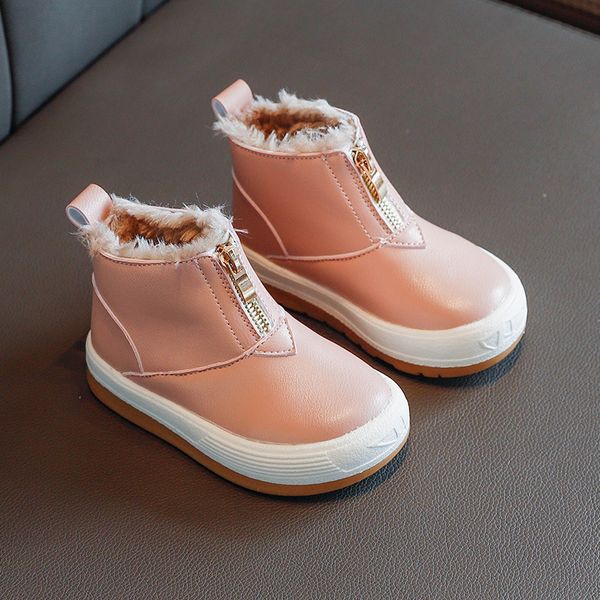 

спорт 2020 новый ботильоны мода зимние кроссовки девушки кожа для детей обувь дети снег теплые сапоги 1 2 3  5 6 year old, Black;red