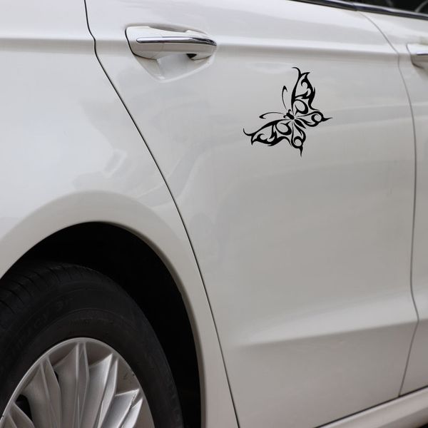 

car sticker pvc decal car sticker butterfly tribal design tattoo window lapcar decoration sticker black/white, 15cm*10cm
