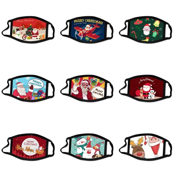 

fashion ice silk elastic ear loop face masks dustproof reathable mouth nose prection aurora color gradient printed mask#804, Black