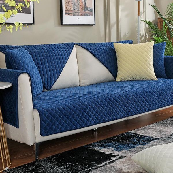 

soft comfortable sofa slip cover solid color sofa cover couch cover winter thicken non slip sofa slipcover modern home decoration dbc vt0932