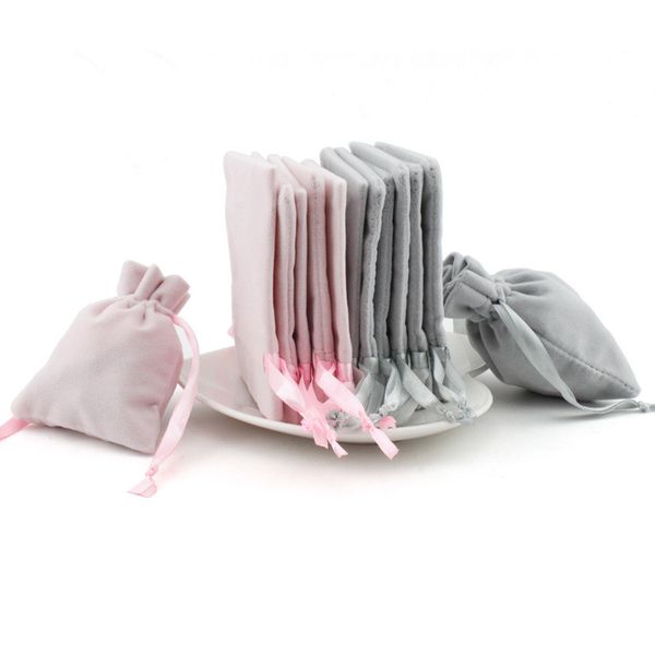 

бархатные мешочки ювелирные изделия упаковка дисплей drawstring ювелирные изделия сумка подарочные сумки, Pink;blue