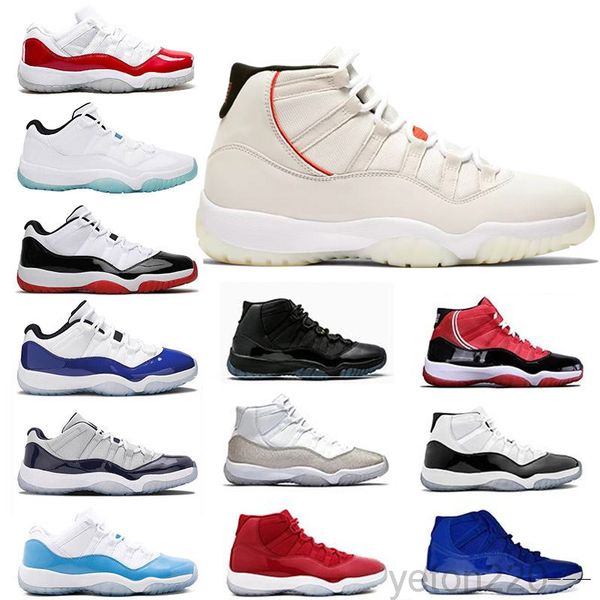

25th anniversary 11 11s concord bred high space jam mens womens basketballs shoes jubilee gown gamma blue jumpman sneakers trainers xk5k, Black