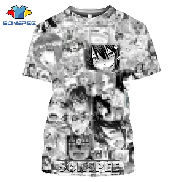 

ahegao anime girl 3d print shirts oversized comics funny men clothing