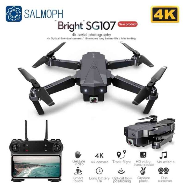 

zll sg107 mini drone with wifi 4k hd dual camera fpv quadcopter optical flow rc dron gesture control kids drone toy vs e88 v4