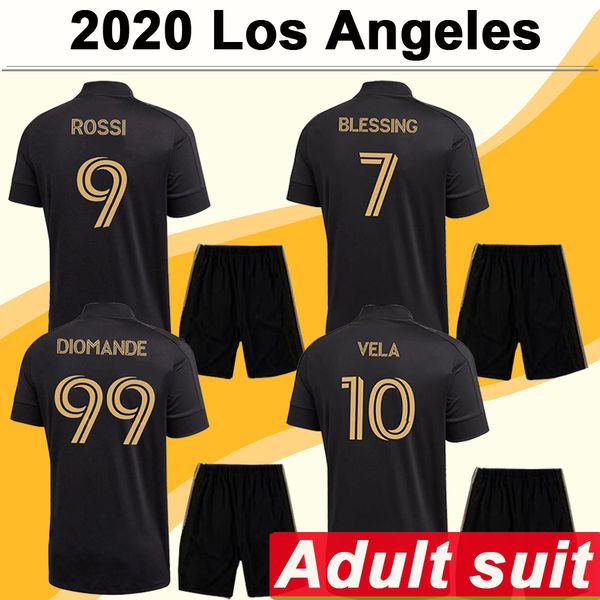 

2021 los angeles fc suit mens soccer jerseys new lafc rossi vela home black football shirt blessing diomande short sleeve uniforms