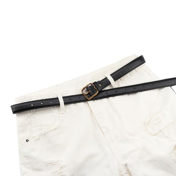 

belts 2021 women's adjustable trend comfortable splicing cloth luxury metal twist square buckle casual fashion outdoor solid color bel, Black;brown