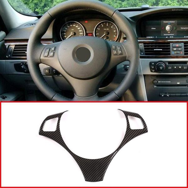 

car steering wheel decoration cover trim frame sticker for e90 3 series 2005-2012 car accessories1