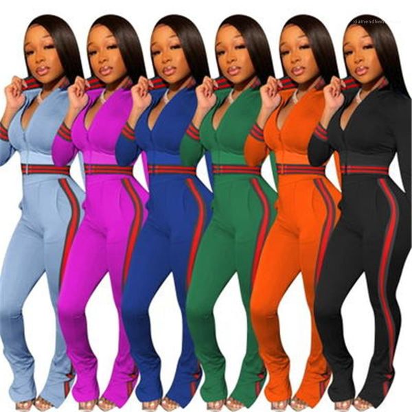 

длинные рукава молния короткие топы эластичный пояс брюки два бюстье дизайнер женский повседневный костюмы ribbon тему женщины наборы тенден, Gray