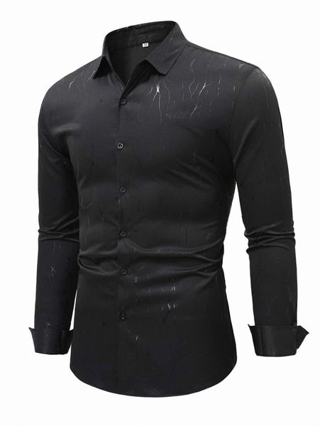 

men lightning jacquard shirt 123v#, White;black