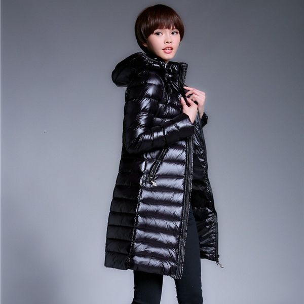 

vintage classic black winter for women 2021 warm parka female hooded jacket quality 90% white duck down coat