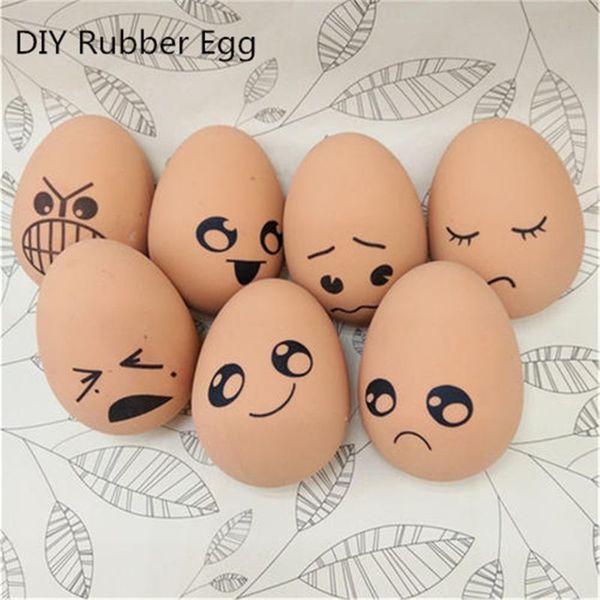 

bulk set of 6pcs bouncy eggs realistic fake rubber bouncing balls pet toy prank joke toy q0115