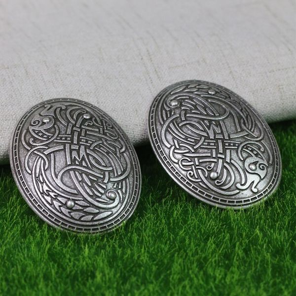 

langhong 10шт швеция dragon брошь nordic викинги amulet швеция скандинавский dragon броши viking brosch ювелирные изделия talisman, Gray
