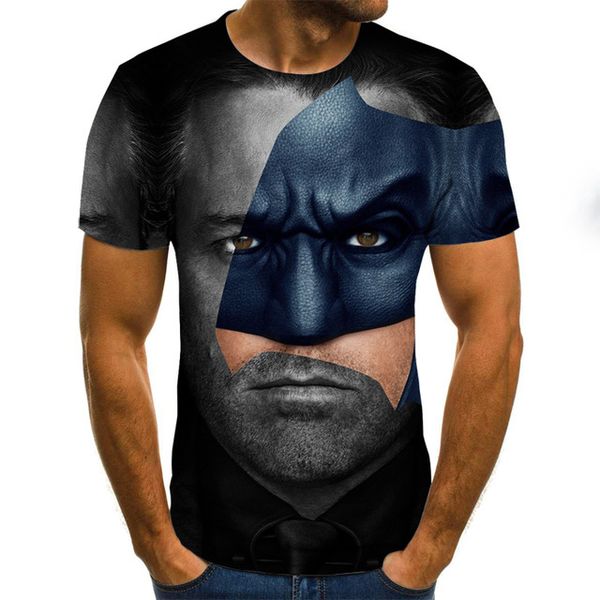

new summer sports trendy 3d print shirts plus size plus size comics men clothing