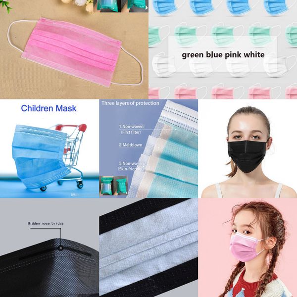 

kids colorful mask masks face disposable masks 3 layer balck dust mouth masks cover p48n 2cdd