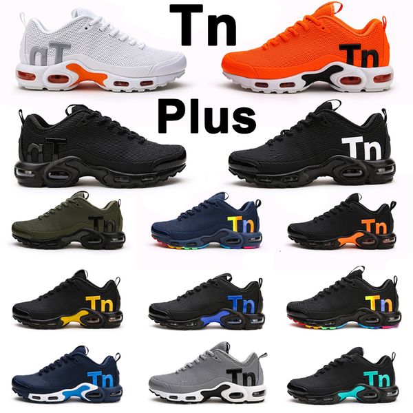 

tn kpu mercurial tn tuned plus men running shoes triple black white mens women trainers outdoors sports sneakers 40-46, White;red