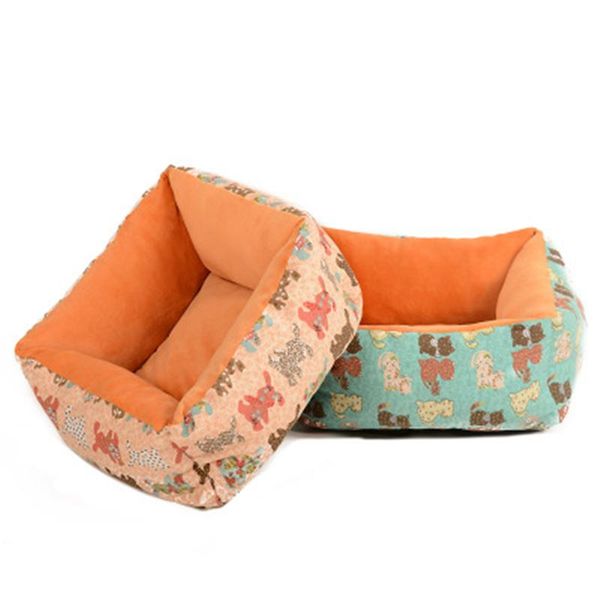

square dog bed long plush printed color pet beds for little medium large pets super soft winter warm sleeping mats for dogs cats