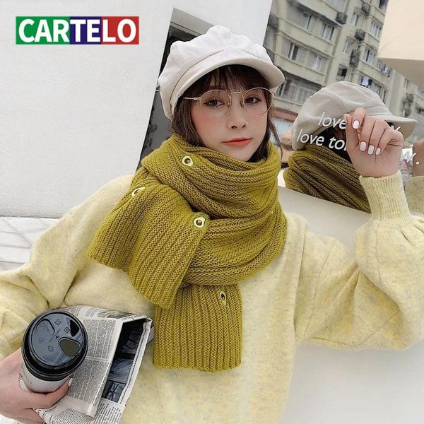 

cartelo new knitted scarf women autumn and winter and autumn long scarf wild warm wool multi-color fashion ladies, Blue;gray