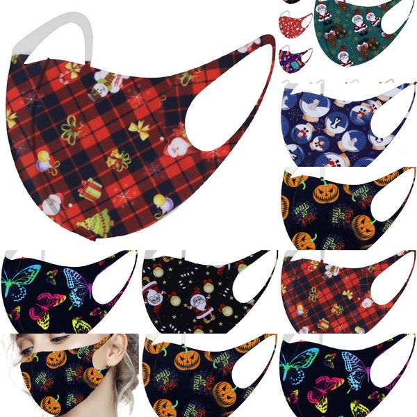 

factory chrismas adults party shipping washable joker face mask pumpkin printed mouth cover halloween protection cot pghgd