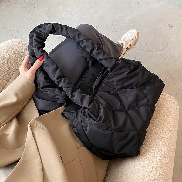 Designer-Schulter-Damen-Winter-Frauen-weiche einfache große Handtaschen-Beutel-Reise