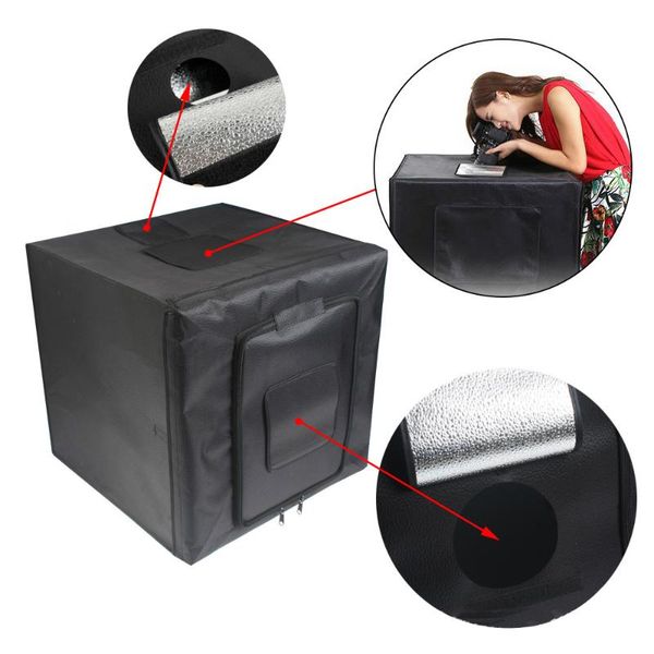 

multifunctional 0.8m led light soft box set portable p lighting modifier pgraphy accessory softbox with 3 backdrops