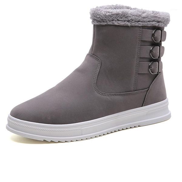 

boots lettbao 2021 winter men snow shoes for mid-calf land plush1, Black