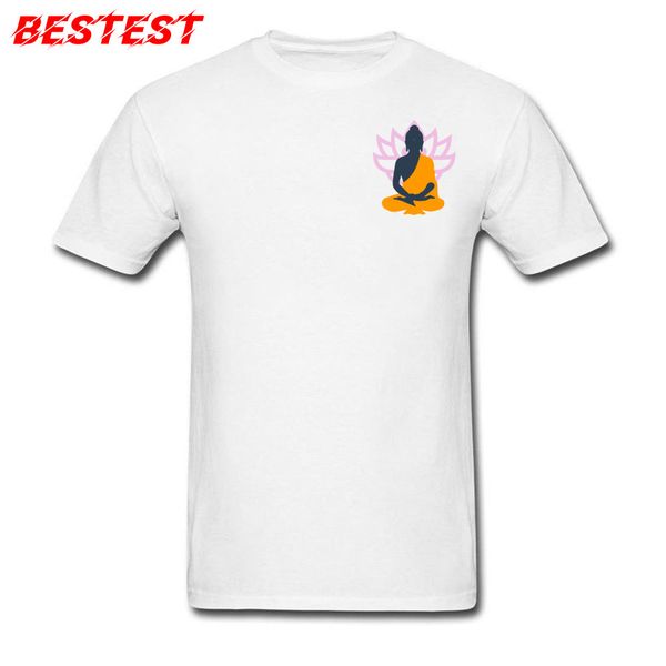 

спорт tshirt мужчины белый tshirt медитация будды печати топы тис взрослых хлопок футболка пользовательские простой стиль одежды отца подарк