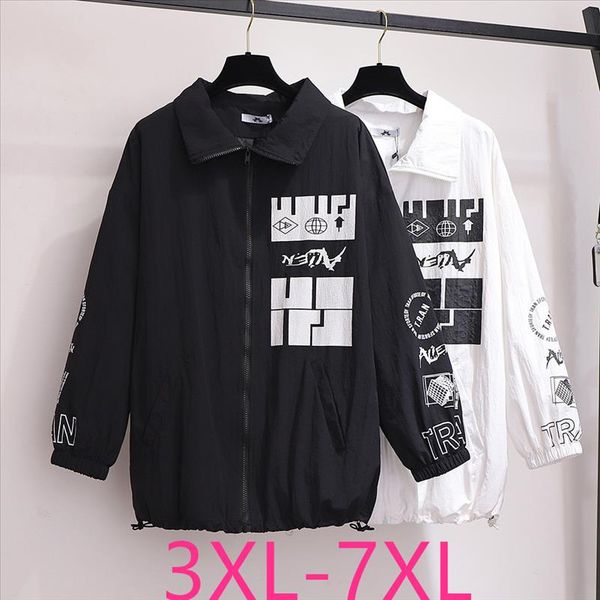 

2021 spring autumn plus size jacket for women large casual loose long sleeve print lapel zipper coats 3xl 4xl 5xl 6xl, Black;brown