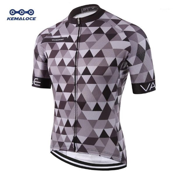 

kemaloce classic pro tour tight men cycling jersey breathable dye sublimated race cycling clothing reflective grey pro bike wear1, Black;red