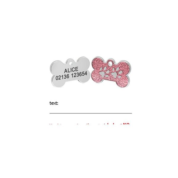 

customized engraved dog cat id tag personalized bone shape paw pet nameplate puppy dogs name phone no. tags sqcxbb
