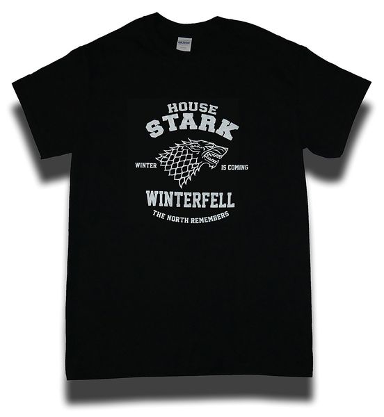 

горячие продажи дом моды stark winter is coming glow in the dark с коротким рукавом футболка tee рубашки спорта с капюшоном hoodie