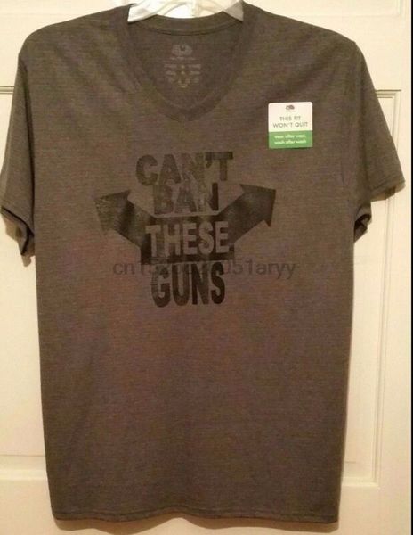 

mens t-shirt gray fruit of the loom cant ban these guns print vneck s s nwt m sport hooded sweatshirt hoodie