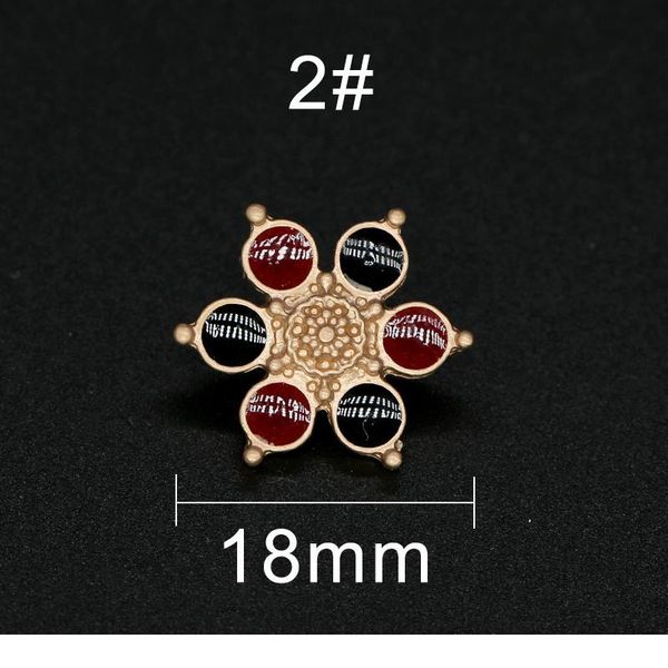 

6pcs flower buttons pearl gold metal diamond decorative clothing jewelry vintage small buckle sewing apparel snap acc bbyrol, Blike;white
