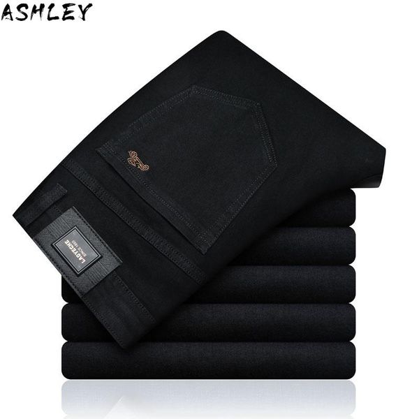 

men jeans denim homme stretch casual classic basic straight black jeans for mens pants regular 2020 size 40 42, Blue
