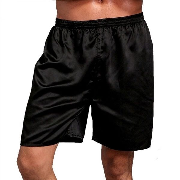 Pijamas dos homens cetim calcinha de seda boxer calças shorts acessórios 220301