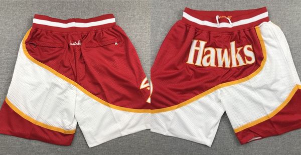 

atlanta hawks men just don hardwood basketball shorts, Black