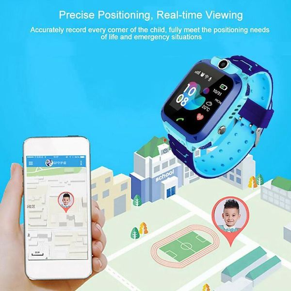

9 languages q12 children smart watch waterproof 1.44 inch student smart watch dial call voice chat tracker lost monitor wmtplv xhlove