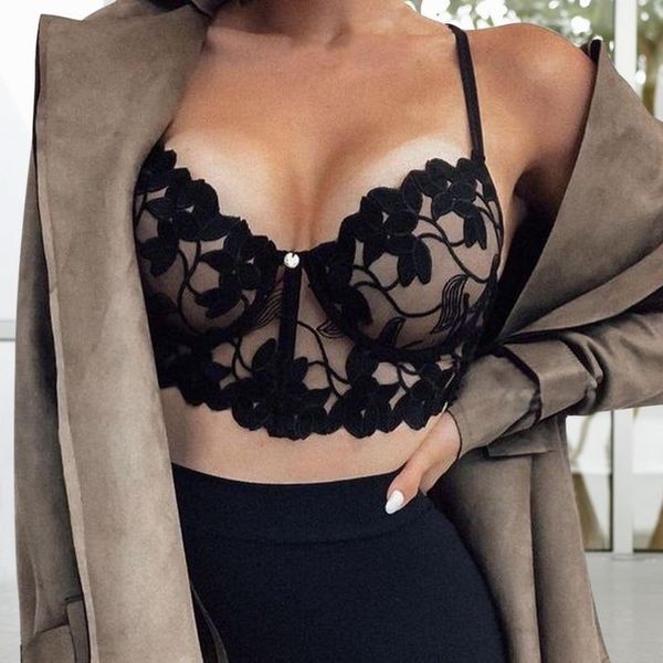 

plus size lace bras for women push up underwired hollow out bra bralette womens underwear delicate embroidery lingerie brassiere, White;black
