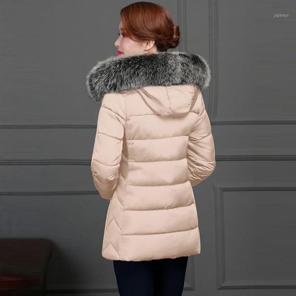 

women's down & parkas big fur winter coat female jacket 2021 hooded parka warm women wadded ladies plus size 5xl women's down1, Black