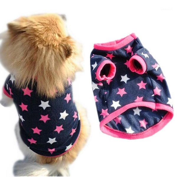 

1 pc pet clothes for small dog xs-l fashion pet dog cat villus warm clothes puppy doggy apparel clothing star coats 30d191
