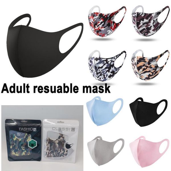 

us stock mask face mouth nose protection cotton masks reusable washable fashion anti-dust masks dust proof dhl fast delivery, Silver
