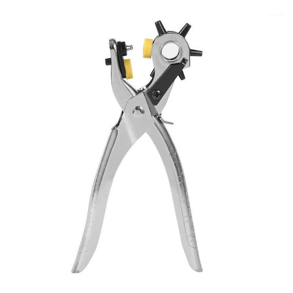 

multifunctional hole puncher handle punch eyelet plier with 5 different hole sizes for leather strap watch band leather card1
