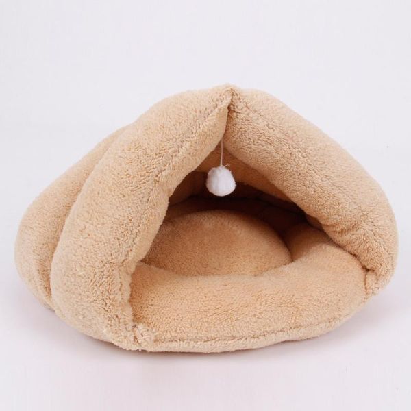

pet bed winter warm bed soft cat mats cat toy ball hanging house kitten sleeping bag puppy chihuahua yorkshire small dog