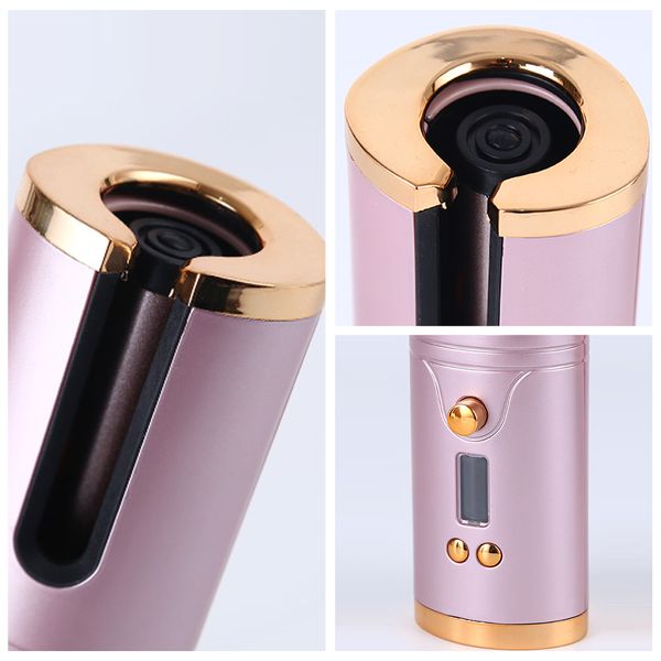 

cordless lcd display automatic hair curler corrugation for hair curling iron curls waves ceramic curly rotating styler women perfections