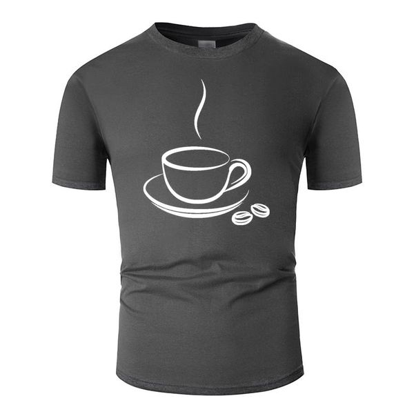 

coffee cup line art o neck cotton t shirt men and woman summer short sleeve designed casual tee m01040 jlllhh ly_bags