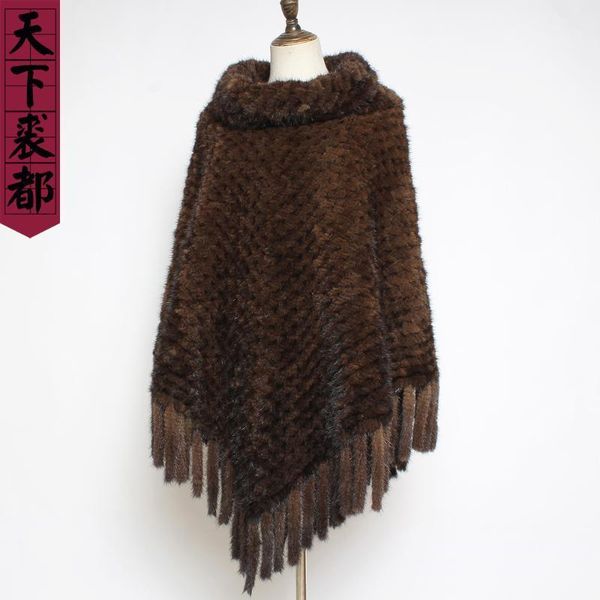 

luxury genuine knitting shawl / scarf / cape lady thick coat fashion knitted plus size real shawl1, Blue;gray
