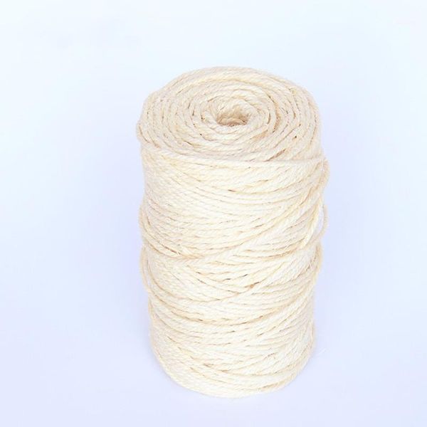 

3/meter natural sisal rope cat scratching post toys making diy desk foot chair legs binding rope material for cat sharpen claw1