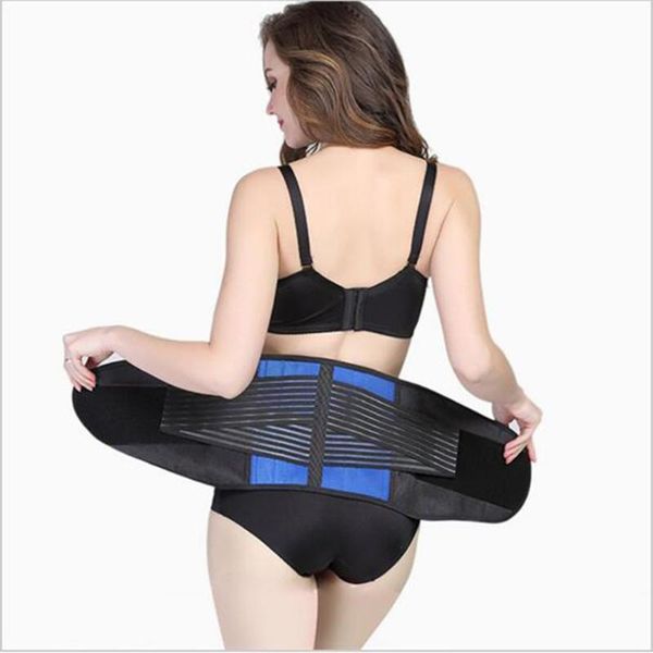 

waist support plus size 3xl 4xl double pull adjustable back belt for pain relief gym sport accessories brace durable lumbar, Black;gray