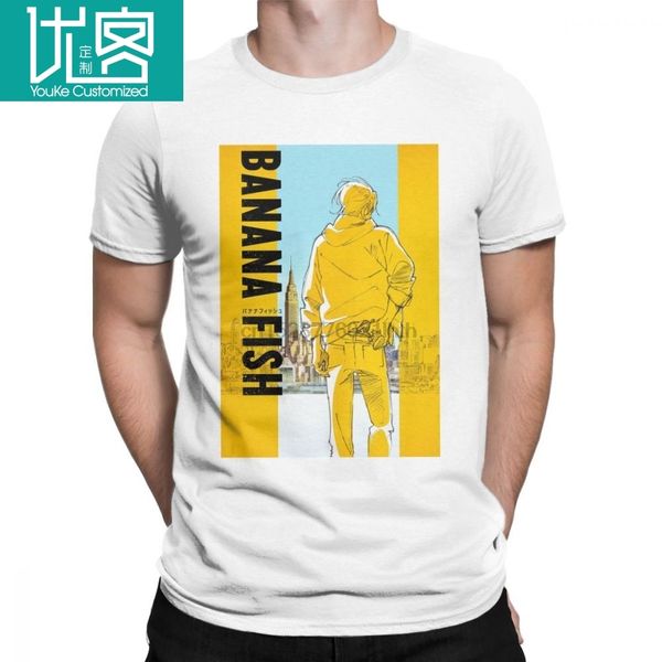 

2020 men banana fish anime japanese crime eiji comic manga leisure short sleeves cotton hoodie designers t shirts sweatshirt